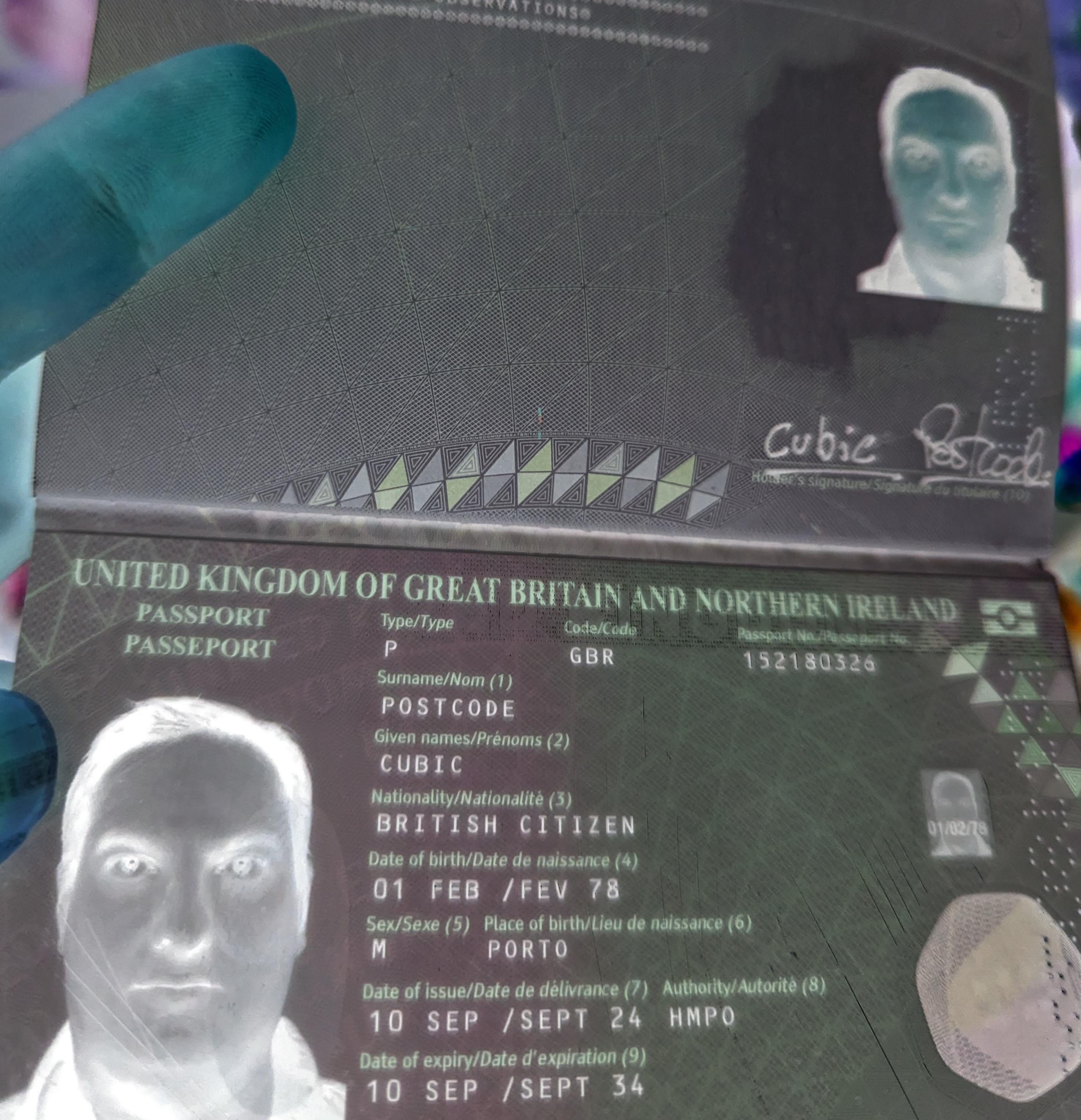 Cubic Postcode (Passport)